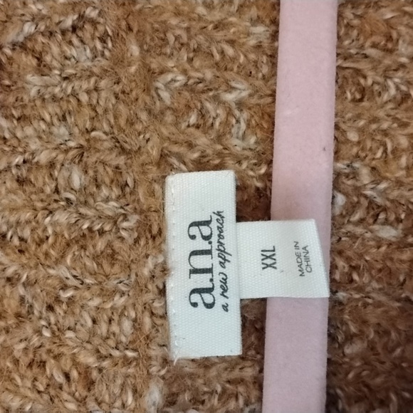 a.n.a Women's Brown Sugar Marl Round Neck Sweater, Size: XXL, NWT - Picture 2 of 8